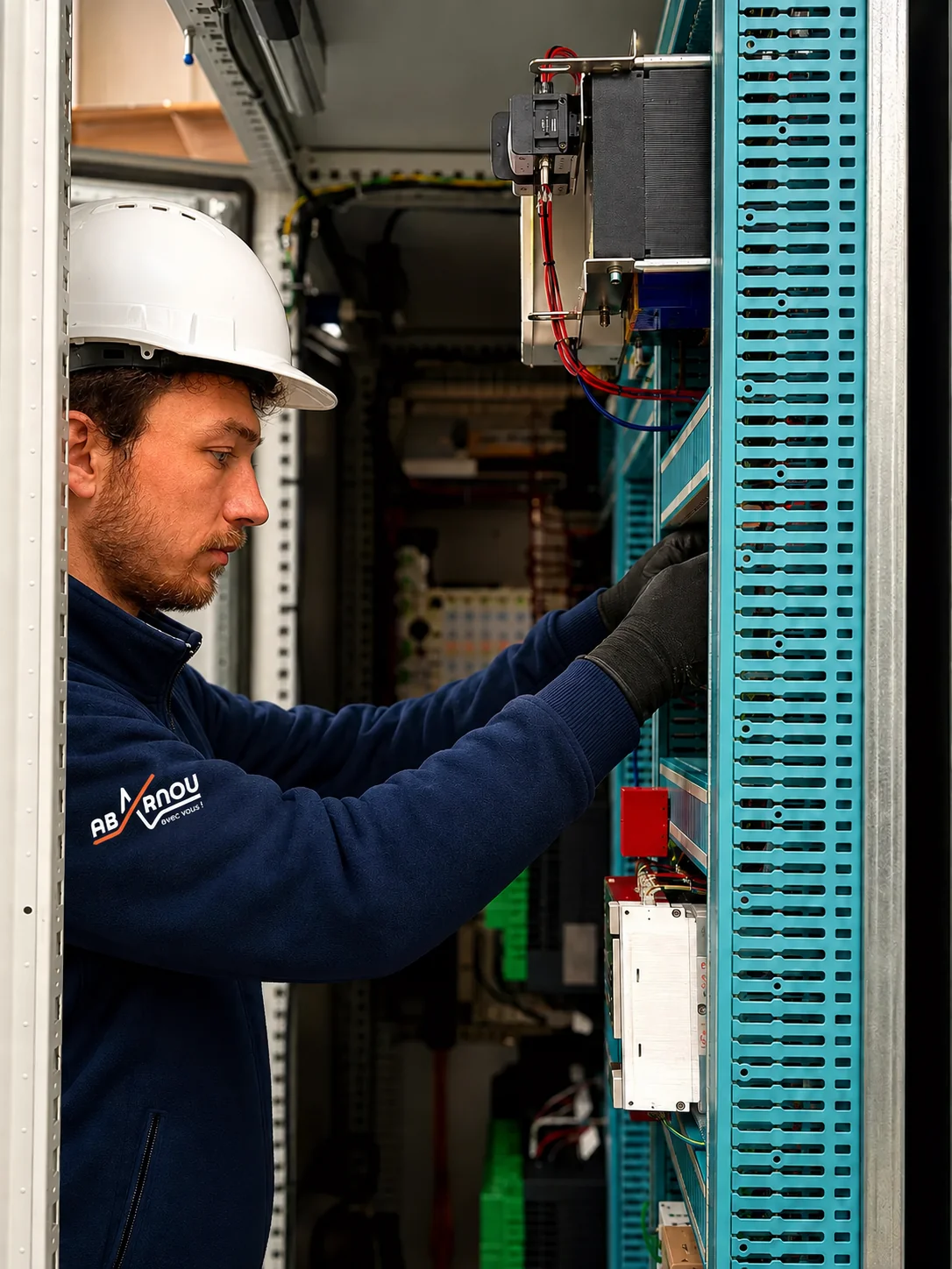 Technicien ABARNOU en intervention sur installation industrielle